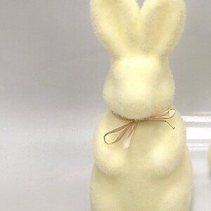 Pastel Yellow Flocked Bunny